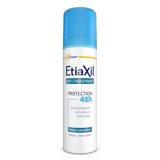 ETIAXIL - Déodorant Anti-transpirant - Traitement Transpiration Modérée - Aisselles - Protection 48h - Aérosol - Fabriqué en France