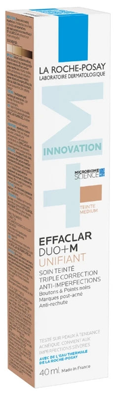 La Roche-Posay Effaclar Duo+M Soin Teinté Triple Correction Anti-Imperfections 40 ml - Teinte : Médium