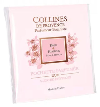 Collines de Provence Pochette Parfumée DUO 1 Unité - Parfum : Rose & Hibiscus