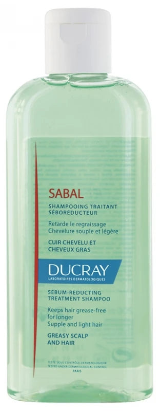 Ducray Sabal Shampooing Traitant Séboréducteur Purifiant Cheveux Gras 200 ml
