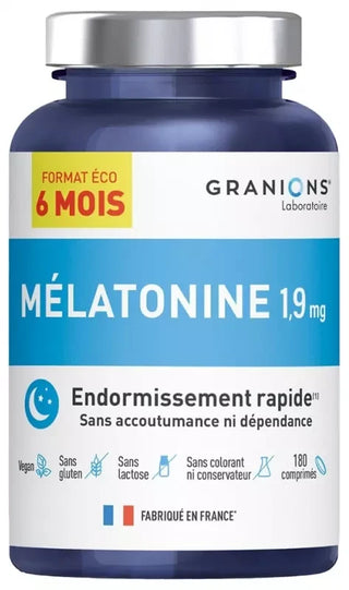 Granions Mélatonine 1,9 mg Pack Eco 6 Mois