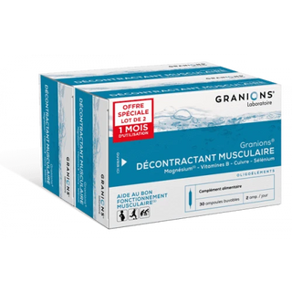 GRANIONS DÉCONTRACTANT MUSCULAIRE - Lot de 2x30 ampoules