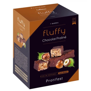 PROTIFAST FLUFFY Chocolat Praliné - 7 Barres