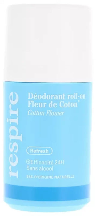 Respire Déodorant Roll-On 50 ml - Senteur : Fleur de Coton