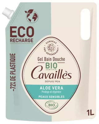 Cavaillès Gel Bain et Douche Aloe Vera Eco-Recharge 1 L