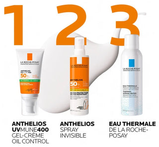 La Roche-Posay Anthelios Crème Solaire en Gel-Crème Anti-Brillance Visage Spf50+ Avec Parfum 50 ml