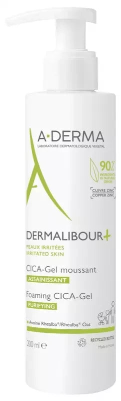 A-Derma Aderma Dermalibour + Cica - Gel Moussant Assainissant 200 ml