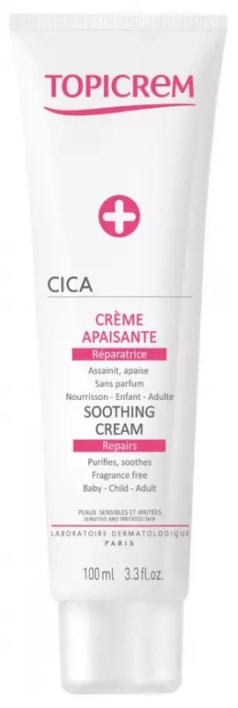 Topicrem CICA - Peaux irritées Crème Apaisante Réparatrice 100 ml