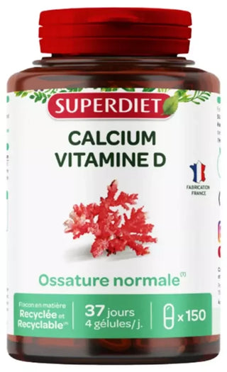 Superdiet Calcium + Vitamine d - 150 Gélules