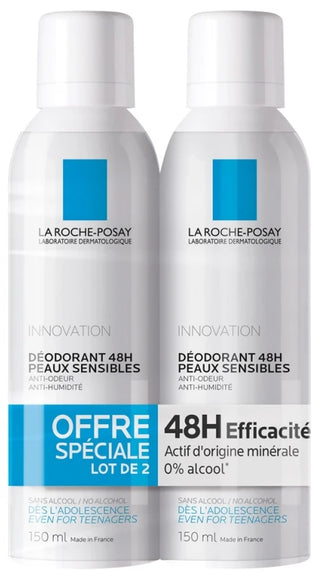 La Roche-Posay Déodorant Peaux Sensibles 48H Lot 2 X 150 ml