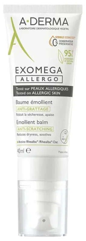 A-Derma Exomega — Allergo - Baume Émollient Cosmétique Stérile 40 ml
