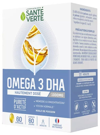 Santé Verte Oméga 3 1000 mg de DHA Capsules 60 Unités