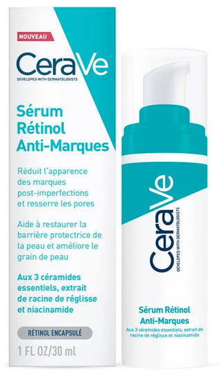 Cerave Acné Sérum Rétinol Anti-Marques 30 ml Enrichi au Rétinol Encapsulé et Aux 3 Céramides Essentiels Pour Peaux à Imperfections Avec Des Marques Post-(Hyperpigmentation Post Inflammatoire ou Pih)
