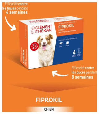 Clément Thékan anTi-Puces Anti-Tiques Chien 20-40Kg 4 Pipettes