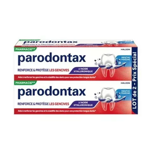 PARODONTAX Dentifrice Quotidien Renforce et Protège les Gencives à l'Acide Hyaluronique 2 x 75 ml