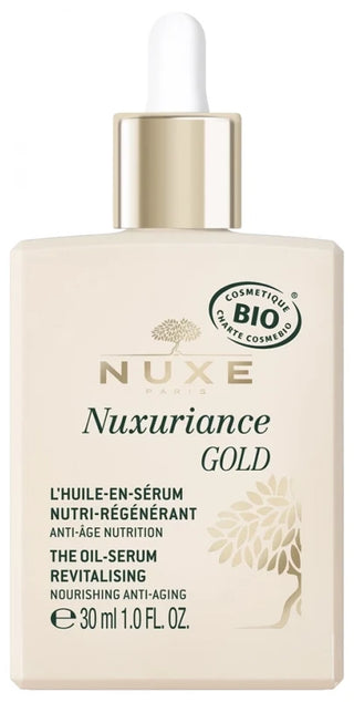 Nuxe Nuxuriance Gold L'Huile-en-Sérum Nutri-Régénérant Anti-Âge Peaux Sèches Bio 30 ml