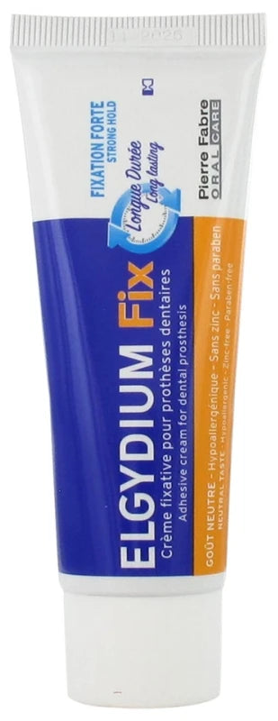 Elgydium Fix Crémé Fixactive Prothèse Dentaire - Fixation Forte 45 g - Goût : Goût Neutre