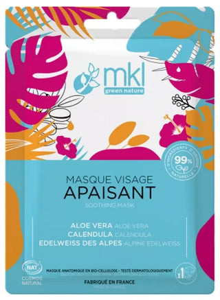 MKL Green Nature Masque Visage Apaisant en Bio-Cellulose Bio 10 ml