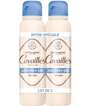 Cavaillés Déodorant 48h Absorb+ Spray x2