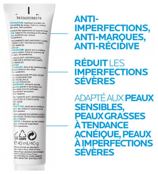 La Roche-Posay Effaclar Duo (+) Soin Complet Anti-Imperfections Anti-Marques et Anti-Récidive et Anti-Uv (Spf30) 40 ml