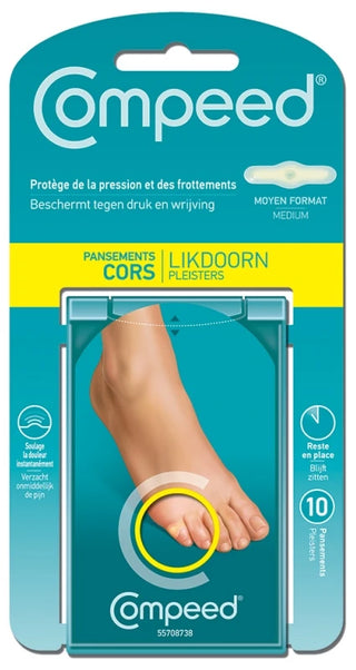 Compeed Cors Sur Les Orteils Moyen Format 10 Pansements