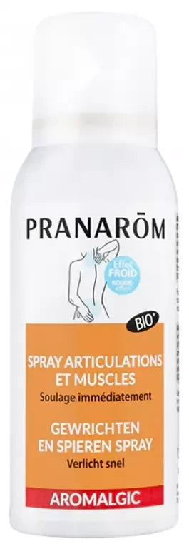Pranarôm Aromalgic Spray Articulations et Muscles Sensibles Formule Concentrée Aux Huiles Essentielles Bio 75 ml