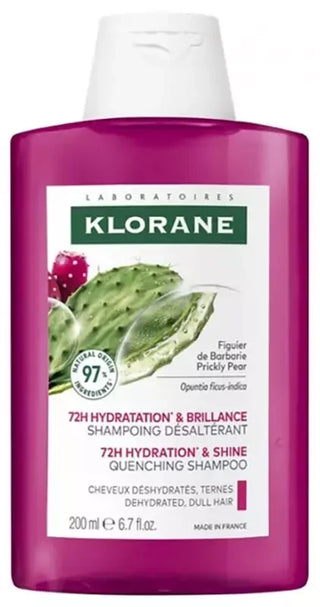 Klorane Figuier de Barbarie - Shampoing Désaltérant Cheveux Déshydratés et Ternes 200 ml