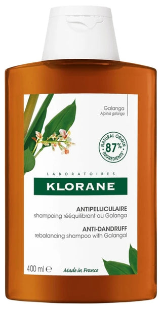 Klorane Galanga — Shampoing Rééquilibrant Antipelliculaire au — Pellicules Libres 400 ml