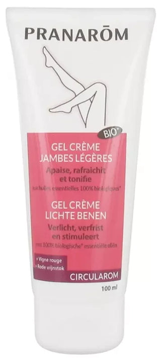 Pranarôm Circularom Gel Crème Bio Jambes Légères Aux Huiles Essentielles Biologiques Nouvelle Formule 100 ml