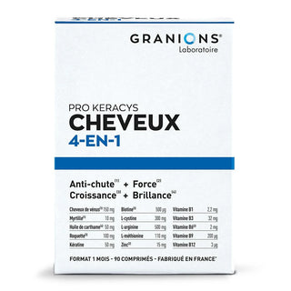 GRANIONS® Pro Keracys Cheveux 4 en 1 - 1 Mois - 90 comprimés
