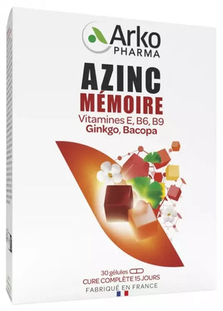 Arkopharma Azinc Mémoire 30 Gélules