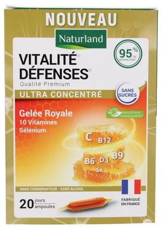 Naturland Extrait Fluide Vitalité et Défenses Ultra Concentré 20 Ampoules