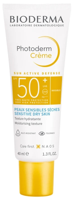 Bioderma Photoderm Crème Solaire Invisible Peaux Sensibles Sèches Spf50+