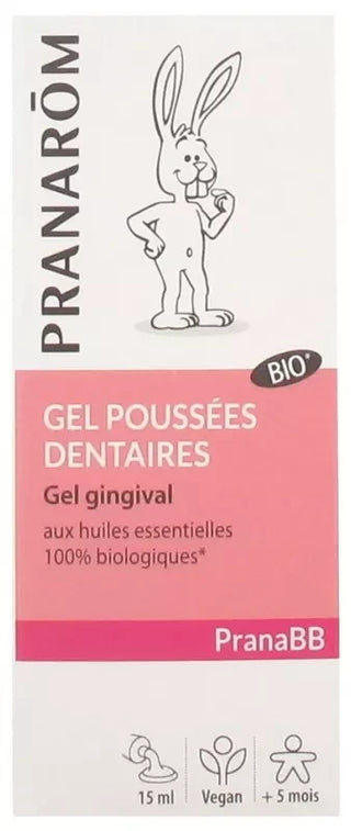 Pranarôm Gel Gingival Bio Aux Huiles Essentielles Biologiques Camomille Noble et Giroflier 15 ml