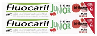 Fluocaril Junior Bubble Gum Dentifrice 2 x 75 ml - Arôme : Fruits Rouges