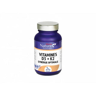 PHARM NATURE VITAMINES D3 + K2 Synergie Optimale - 60 Gélules