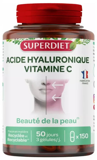Superdiet Acide Hyaluronique + Vitamine C - 150 Gélules