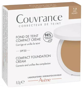 Avène Couvrance Fond de Teint Compact Crème SPF30 8,5 g - Teinte : 1.3 Miel