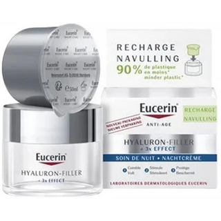 Eucerin Hyaluron-Filler + 3x Effect Soin de Nuit Recharge 50 ml