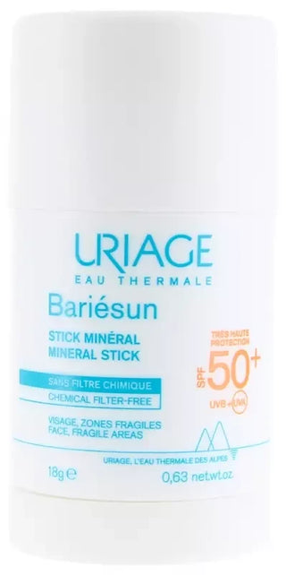 Uriage Bariésun Stick Minéral SPF50+ Visage & Zones Fragiles 18 g