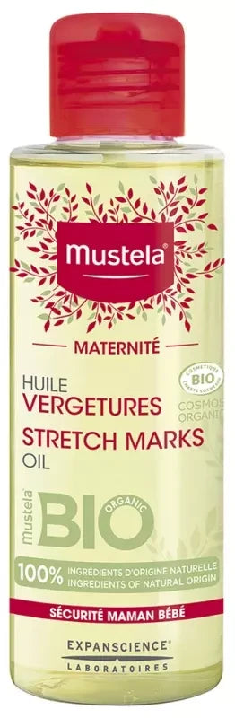 Mustela Maternité Huile Vergetures Sans Parfum Bio 105 ml