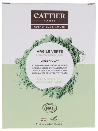 Cattier Argile Verte Ultra Ventilée Montmorillonite Illite Bio 250 g