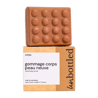 UNBOTTLED GOMMAGE CORPS PEAU NEUVE MIEL & NOISETTES VEGAN SANS SAVON 90G