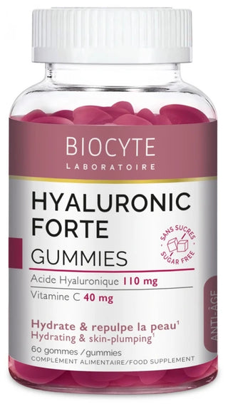 Biocyte Hyaluronic Forte Gummies - Hydrate et Repulpe la Peau - 60 gommes