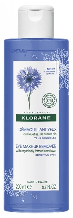 Klorane Bleuet Démaquillant Yeux au Bleuet Bio - Yeux Sensibles 200 ml