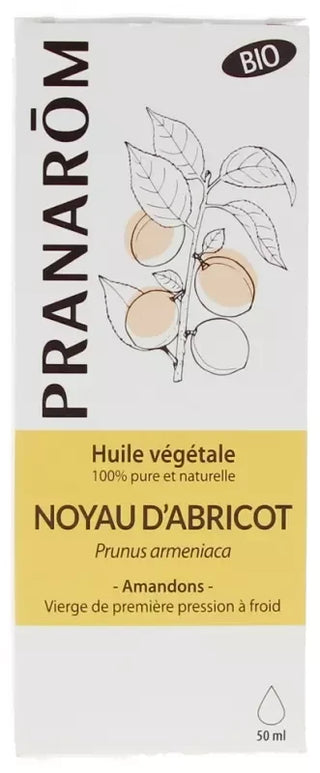 Pranarôm Huile Végétale de Noyau d'Abricot Bio Contient Les Vitamines a et E 50 ml
