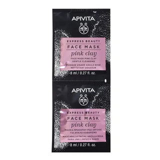 Apivita Masque Visage Nettoyant Doux à l'argile rose Masque Visage 2x8ml