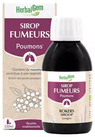 Herbalgem Sirop Des Fumeurs Pour le Bien-Être Respiratoire du Fumeur Recette Traditionnelle Enrichies en Bourgeons Herbes et Plantes 150 ml