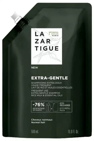 Lazartigue Extra-Gentle Shampoing Extra-Doux Cheveux Normaux Eco-Recharge 500 ml