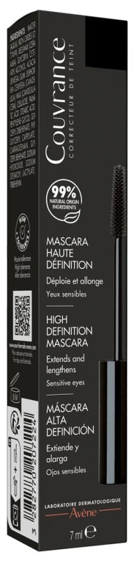 Avène Couvrance Mascara Haute Définition Noir Yeux Sensibles 7 ml